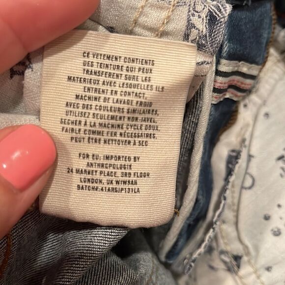 Pilcro and the Letterpress Anthropologie High Rise Superscript Denim Jeans Sz 26 - Picture 10 of 15